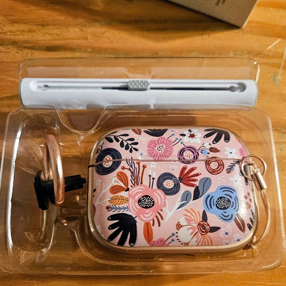 Floral Patterned Wireless Earbuds Case
